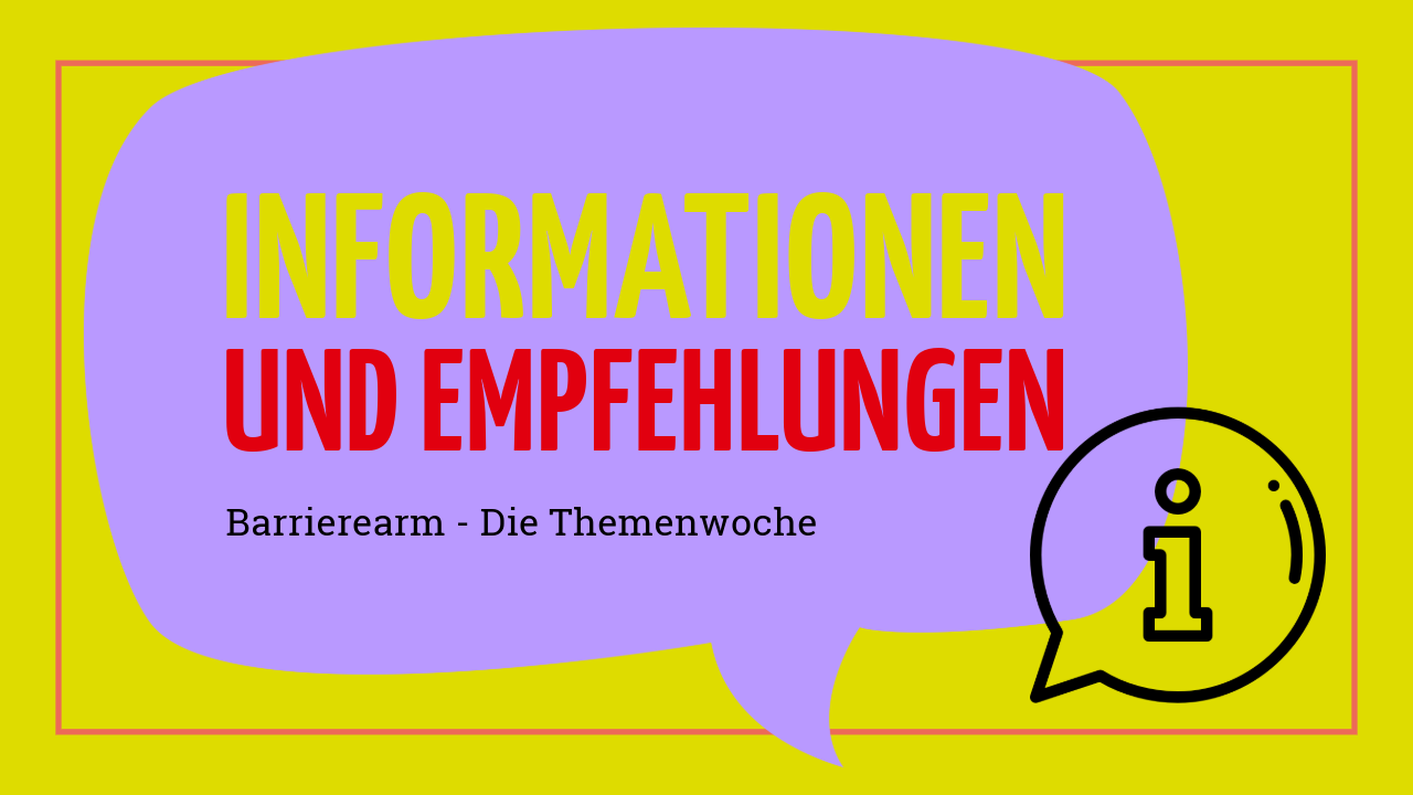 Barrierearm Informationen