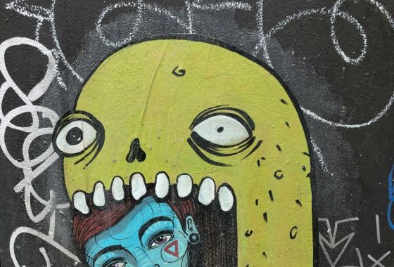 Grafitie eines Mosnters