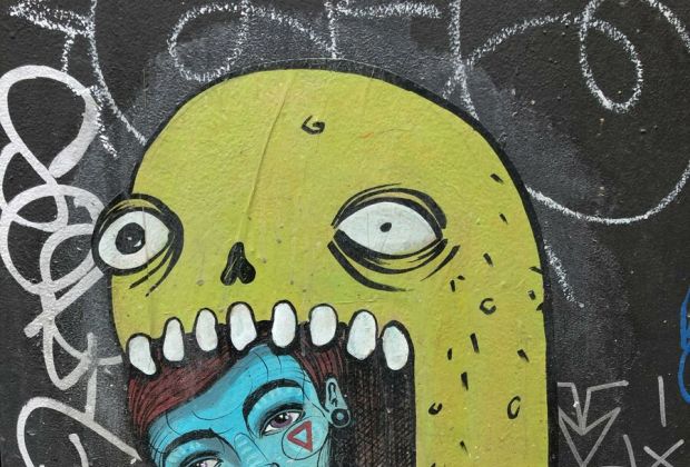Grafitie eines Mosnters